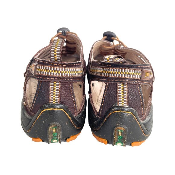 JBU JamBU 7.5 Scuba Adventure On Brown Barefoot Sandal Bungee Caged Sport Shoes - Picture 9 of 11